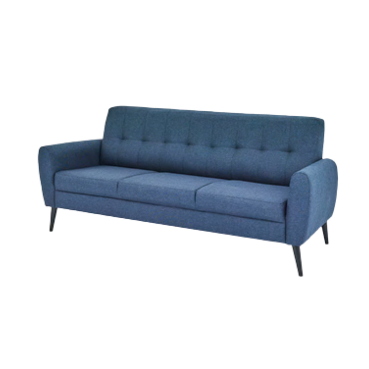 Chic Navy Fabric 3-Seater Sofa