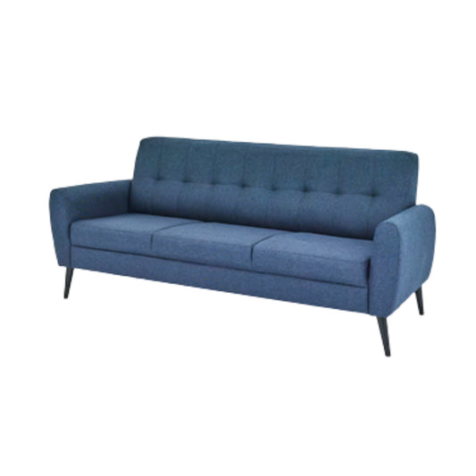 Chic Navy Fabric 3-Seater Sofa