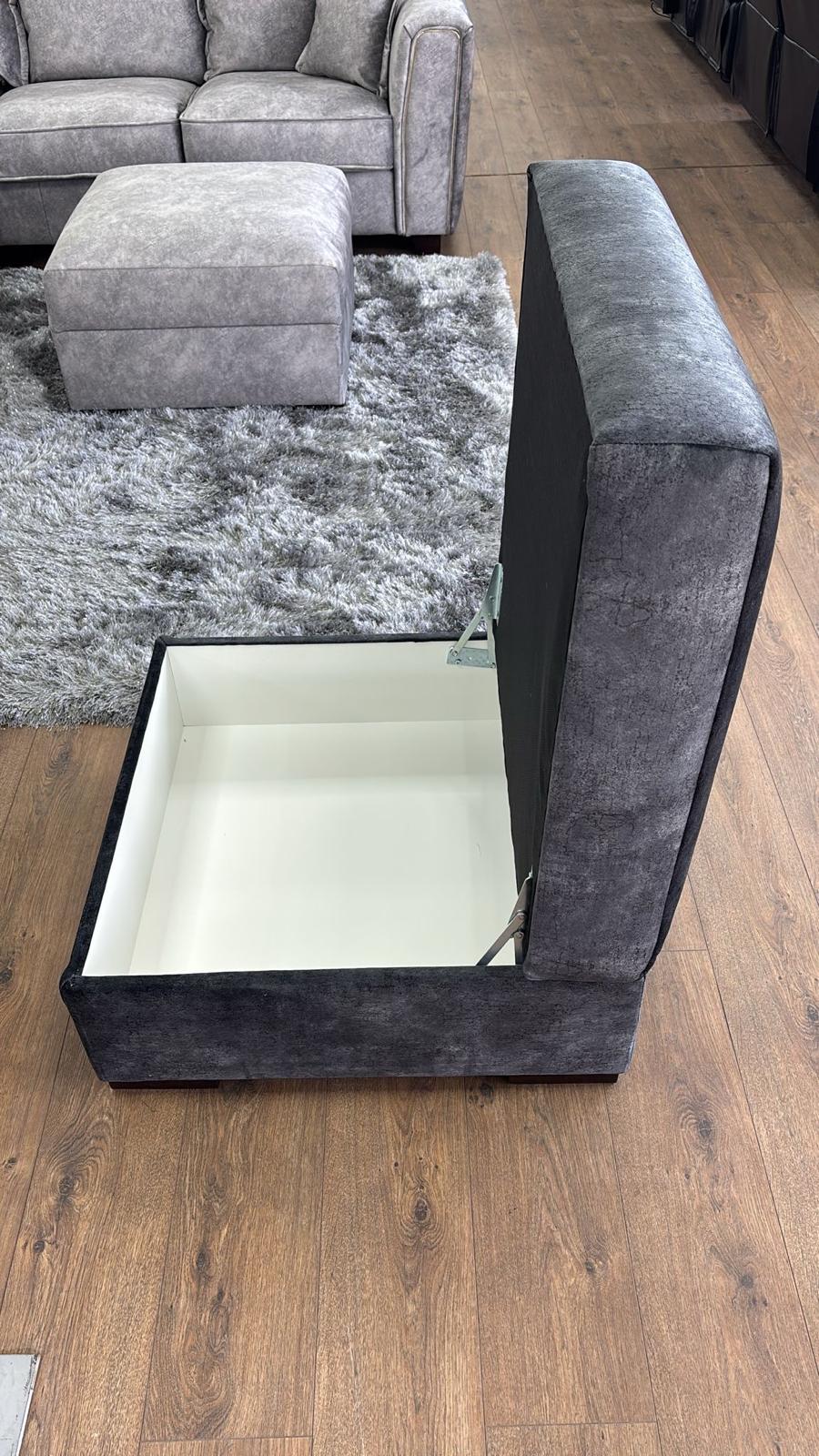 Serena Sofa Black Footstool