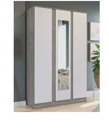 Melody 3 Hinged Door Wardrobe with Mirror