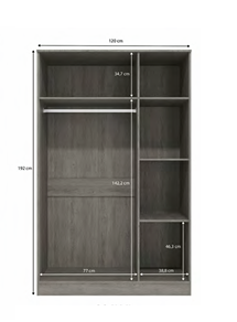 Melody 3 Hinged Door Wardrobe with Mirror