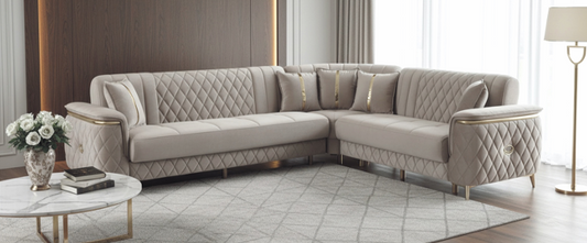 Milano Cream Corner Sofa