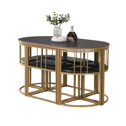 Madrid Modern 6-Seater Dining Table Set With 6 Chairs