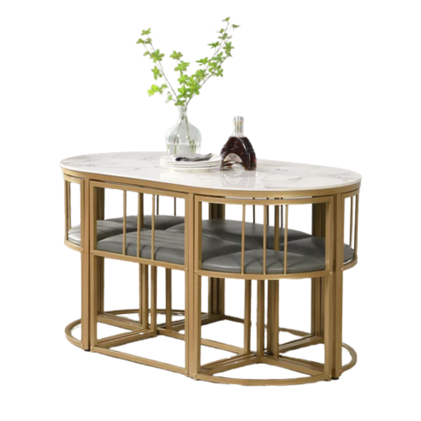 Madrid Modern 6-Seater Dining Table Set With 6 Chairs