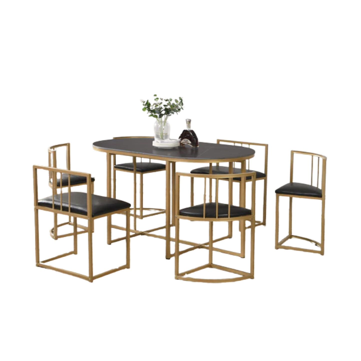 Madrid Modern 6-Seater Dining Table Set With 6 Chairs