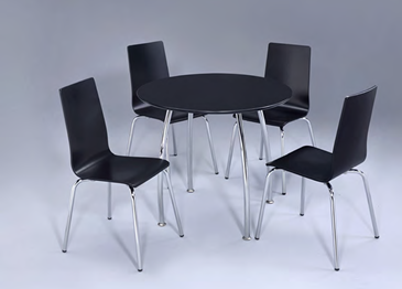 Raven Round Dining Set 4 Chairs