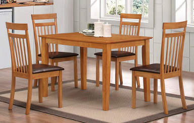 Shaker Dining Set 4 Chairs PU