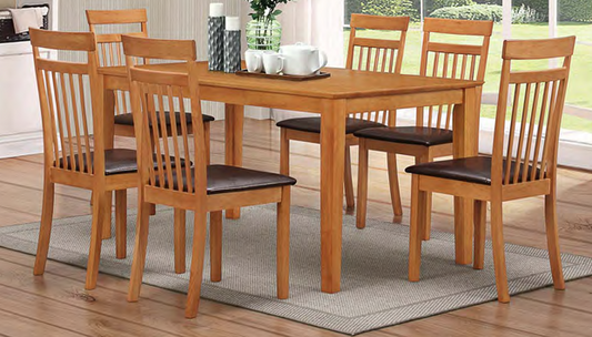 Shaker Dining Set 6 Chairs PU