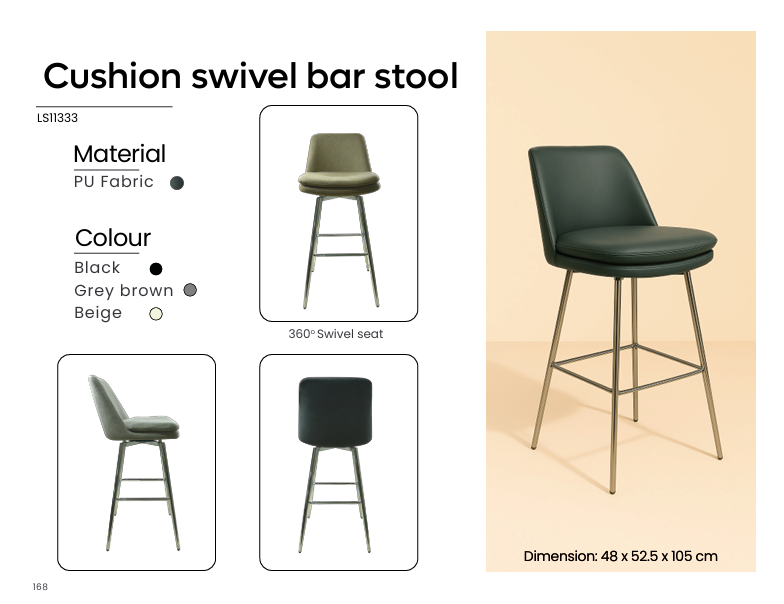 LS11333 - Cushion Swivel Barstool