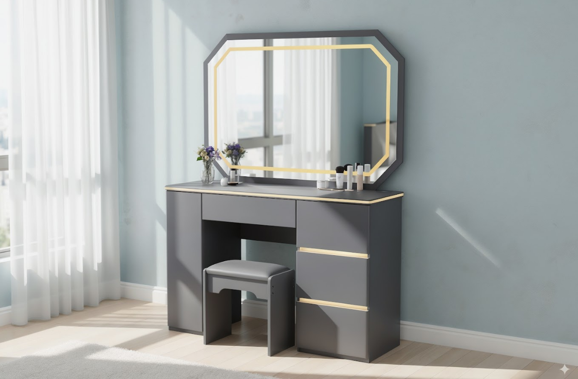 A2008 - Pentagon Dressing Table