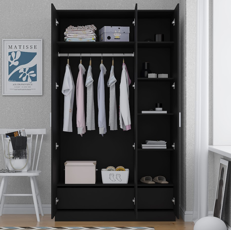 EA322 - Derby Tall 3 Door [ 2 Draws Inside ]