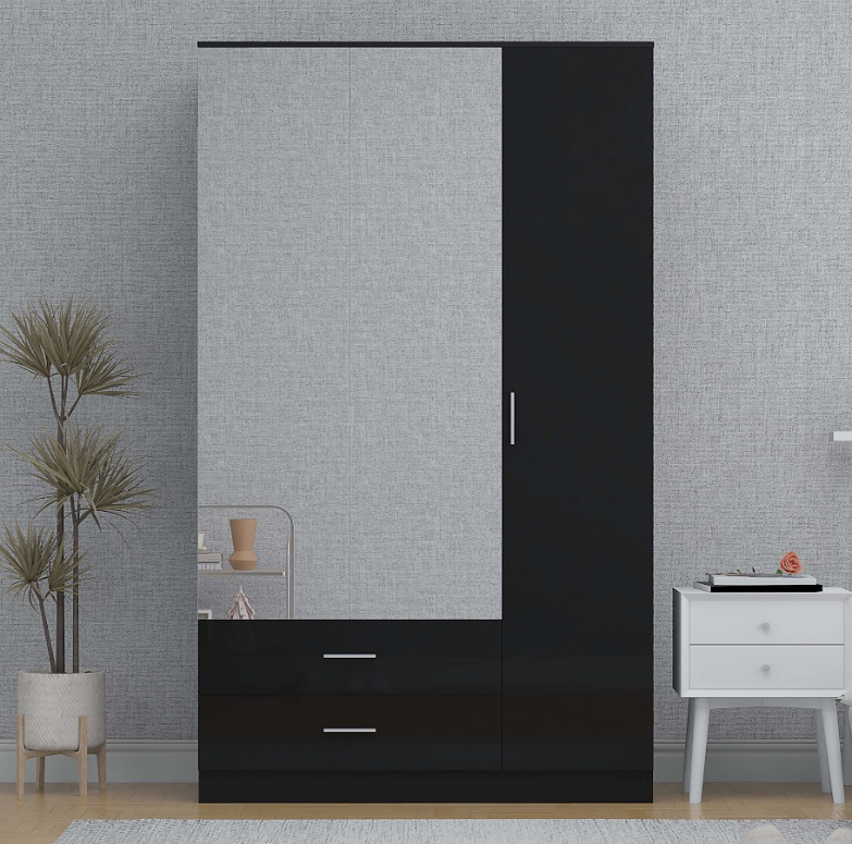 EA332 - Derby Tall 3 Door [ 2 Draws Outside ]