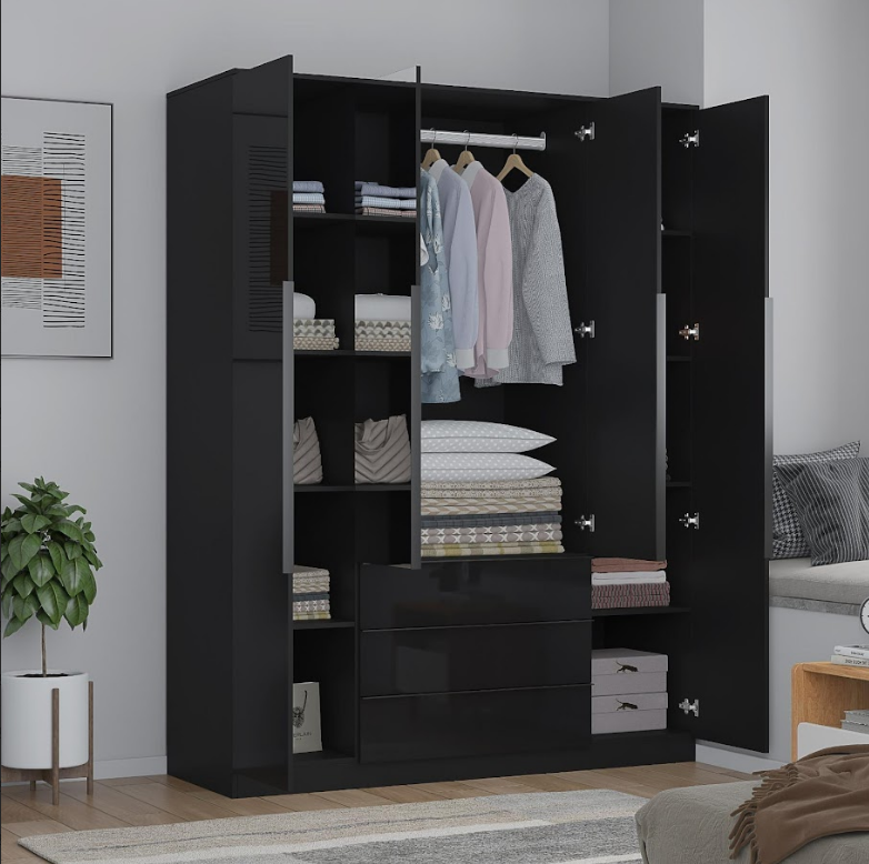 EA426 - Derby Tall 4 Door [ 3 Draws Outside ]