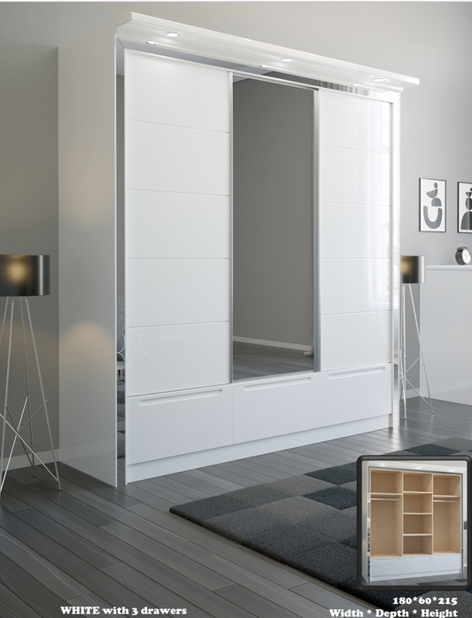 W02 HIGH GLOSS WARDROBE