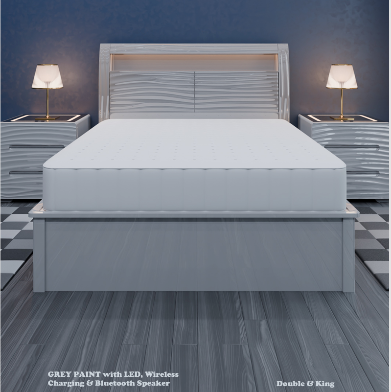 Wavy High Gloss Storage Bed