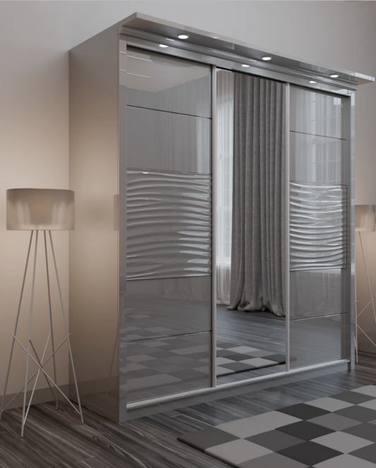 Wavy High Gloss Wardrobe